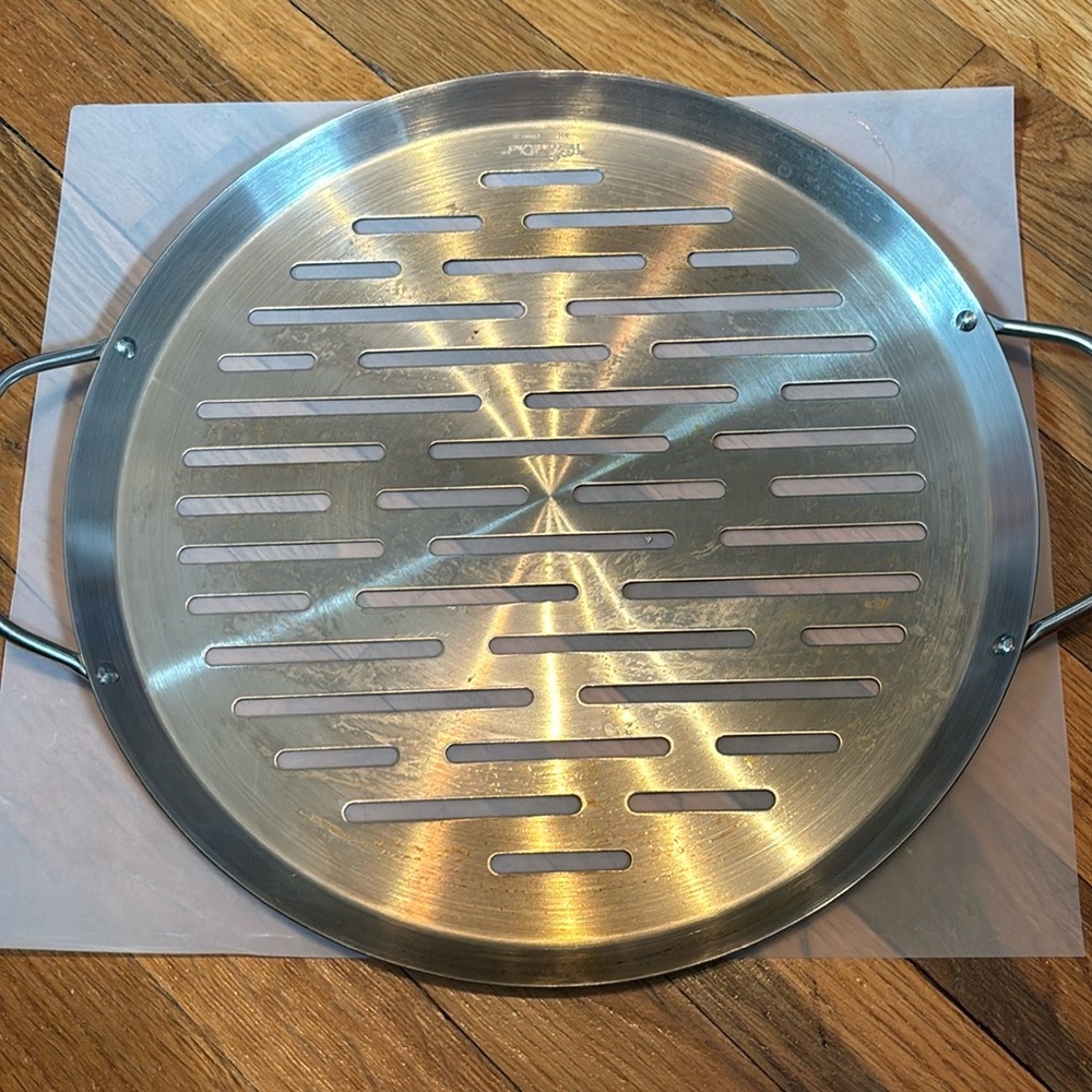 Pampered Chef Stainless Steel 12” BBQ Grill Pizza Pan #2716 Pre-owned